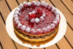 tarte à la ganache et à la framboise